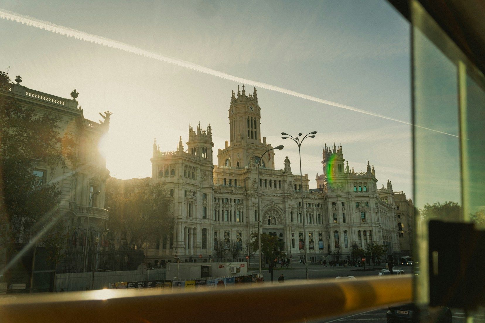 View of palace from train